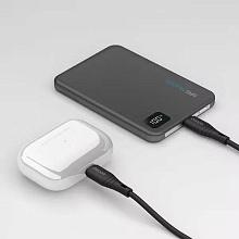 Внешний аккумулятор Deppa NRG MageSafe Alum 5000 мАч, серый - 2