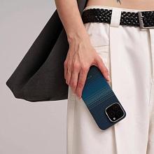 Чехол-накладка Pitaka Tactile Woven case moonrise для iPhone 16 Pro, арамид (кевлар), синий - 2