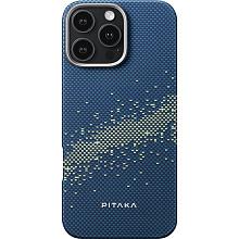 Чехол-накладка Pitaka StarPeak Tactile Woven Milky Way Galaxy для iPhone 16 Pro Max, арамид (кевлар), голубой - 0