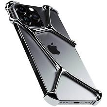 Чехол-накладка YNOT Shell для iPhone 16 Pro, авиационная сталь, серебристый - 1