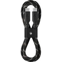 Кабель uBear Trend USB-C / USB-C, 60Вт 1,2м, черно-бежевый - 0