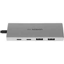 Адаптер мультипортовый UGreen CM480 4 в 1 4 в 1, серый - 1