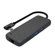 Адаптер мультипортовый Lyambda Slim Aluminum LC130, 9 в 1, серый - 2