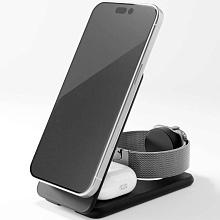 Зарядное устройство беспроводное VLP Alum Power Pro с Qi2, 3 in1, 15Вт, черный титан - 2