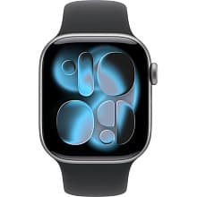 Смарт-часы Apple Watch Series 11 GPS 42mm (корпус - космический серый, ремешок Sport Band черный, размер M/L) - 1