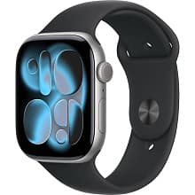 Смарт-часы Apple Watch Series 11 GPS 46mm (корпус - космический серый, ремешок Sport Band черный, размер M/L) - 0
