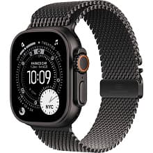 Смарт-часы Apple Watch Ultra 3 GPS + Cellular 49mm (корпус - черный титан, ремешок Milanese Loop черный, размер S) - 0