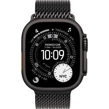 Смарт-часы Apple Watch Ultra 3 GPS + Cellular 49mm (корпус - черный титан, ремешок Milanese Loop черный, размер S) - 1