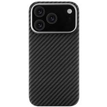 Чехол-накладка uBear Supreme для iPhone 17 Pro, кевлар, черный - 0
