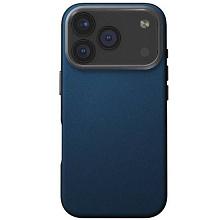 Чехол-накладка Uniq Lyden DS для iPhone 17 Pro Max, экокожа, синий/серый - 0