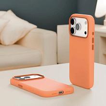 Чехол-накладка VLP Aster Pro для iPhone 17 Pro, силикон, оранжевый - 1