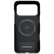 Чехол-накладка Magssory Aramid Frame для iPhone 17 Pro Max, кевлар, черный - 1