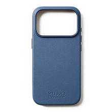 Чехол-накладка Mujjo Leather для iPhone 17 Pro, кожа, синий - 0