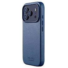 Чехол-накладка Mujjo Leather для iPhone 17 Pro, кожа, синий - 1