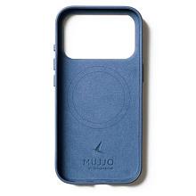 Чехол-накладка Mujjo Leather для iPhone 17 Pro, кожа, синий - 3