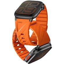 Ремешок Uniq FLUO для Apple Watch 40mm/41mm/42mm/44mm/45mm/46mm/49mm, силикон, оранжевый - 1