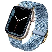 Ремешок Uniq Aspen для Apple Watch 41mm, нейлон, синий - 0