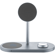 Зарядное устройство беспроводное uBear Stage 3 in 1, 30Вт, серый - 1