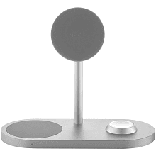 Зарядное устройство беспроводное uBear Stage 3 in 1, 30Вт, серебристый - 1