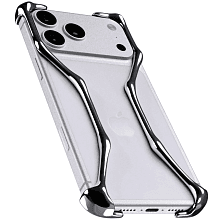 Чехол-накладка YNOT Shell для iPhone 17 Pro Max, авиационная сталь, серебристый - 1