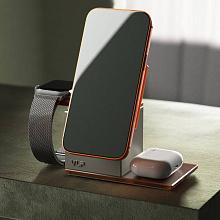 Зарядное устройство беспроводное VLP NEO Qi2.2, Apple Watch, 15Вт, серый - 2