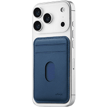 Кардхолдер uBear Split Find My MagSafe, экокожа, синий - 2