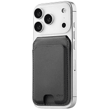 Кардхолдер uBear Fold Find My MagSafe, экокожа, черный - 2