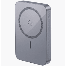 Внешний аккумулятор Deppa NRG Max Qi2.2 10000 мАч, серый - 0