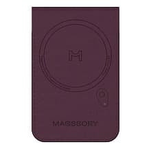 Кардхолдер Magssory Geotag Magnetic Find My Flip Wallet MagSafe, экокожа, бургунди - 1