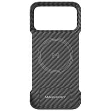 Чехол-накладка Magssory Безрамочный для iPhone 18 Pro Max, арамид (кевлар), черный - 1