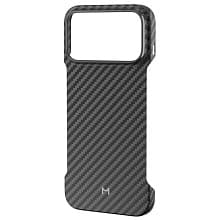 Чехол-накладка Magssory Безрамочный для iPhone 18 Pro Max, арамид (кевлар), черный - 2