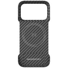 Чехол-накладка Magssory Безрамочный для iPhone 18 Pro, арамид (кевлар), черный - 1
